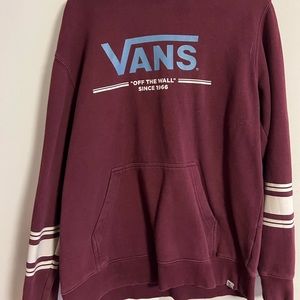 Vans off the wall burgundy hoodie